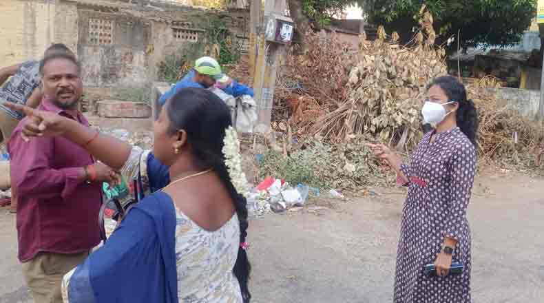 పలు చోట్ల అపరిశుభ్రత… అధికారులపై కమిషనర్ జాహ్నవి ఆగ్రహం