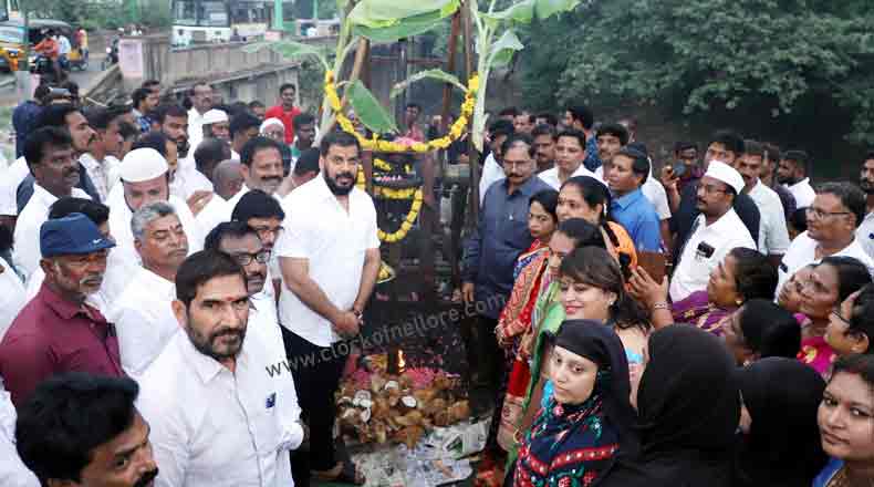 నెల్లూరులో మరో మెగా ప్రాజెక్ట్ : శంఖుస్థాపన చేసిన ఎంపి ఆదాల, ఎమ్మెల్యే అనీల్