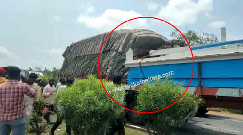 నెల్లూరుజిల్లాలో ఘోర రోడ్డు ప్రమాదం : ఇద్దరు దుర్మరణం