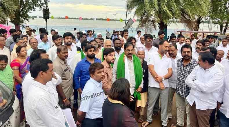 రొట్టెల పండుగ ఏర్పాట్లు తనిఖీ చేసిన ఎంపి ఆదాల, అధికారులు