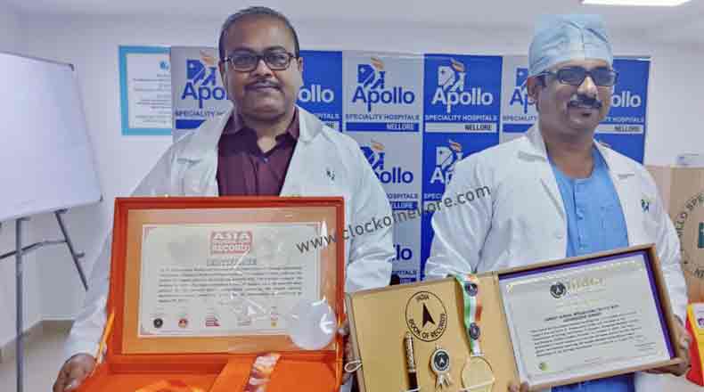 ఆసియా బుక్ ఆఫ్ రికార్డ్స్ లో స్థానం పొందిన అపోలో వైద్యులు డాక్టర్ వేదమూర్తి రెడ్డి
