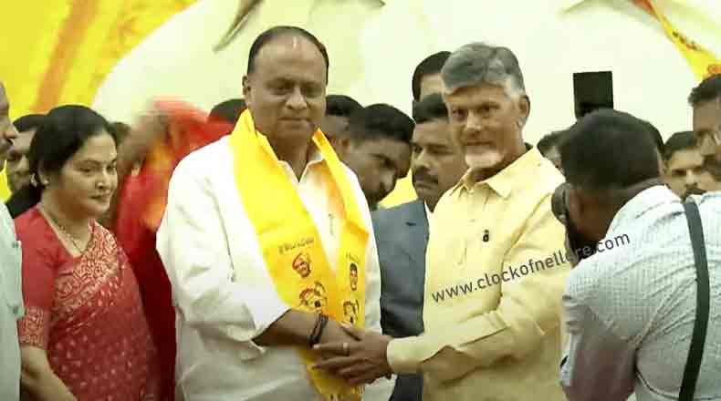 తెలుగుదేశం పార్టీలో చేరిన వేమిరెడ్డి దంపతులు : ఆహ్వానించిన చంద్రబాబు
