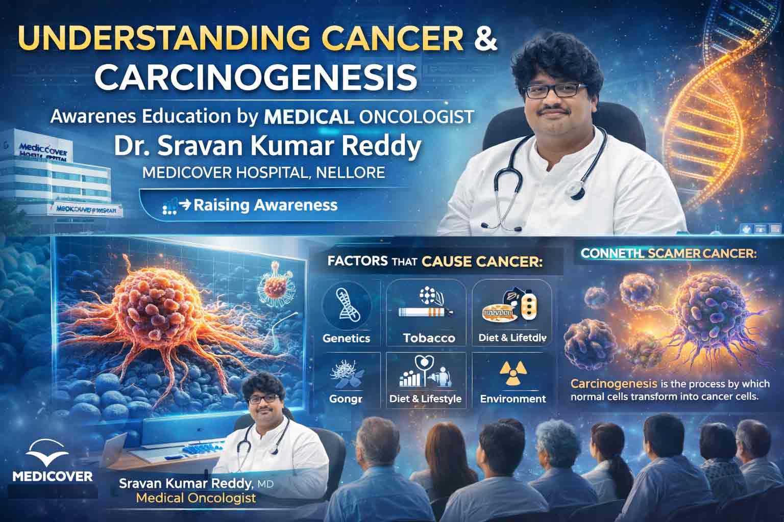 అప్రమత్తంగా ఉంటే క్యాన్సర్ ను జయించవచ్చు : మెడికవర్ వైద్యులు శ్రావణ్ కుమార్ రెడ్డి వెల్లడి