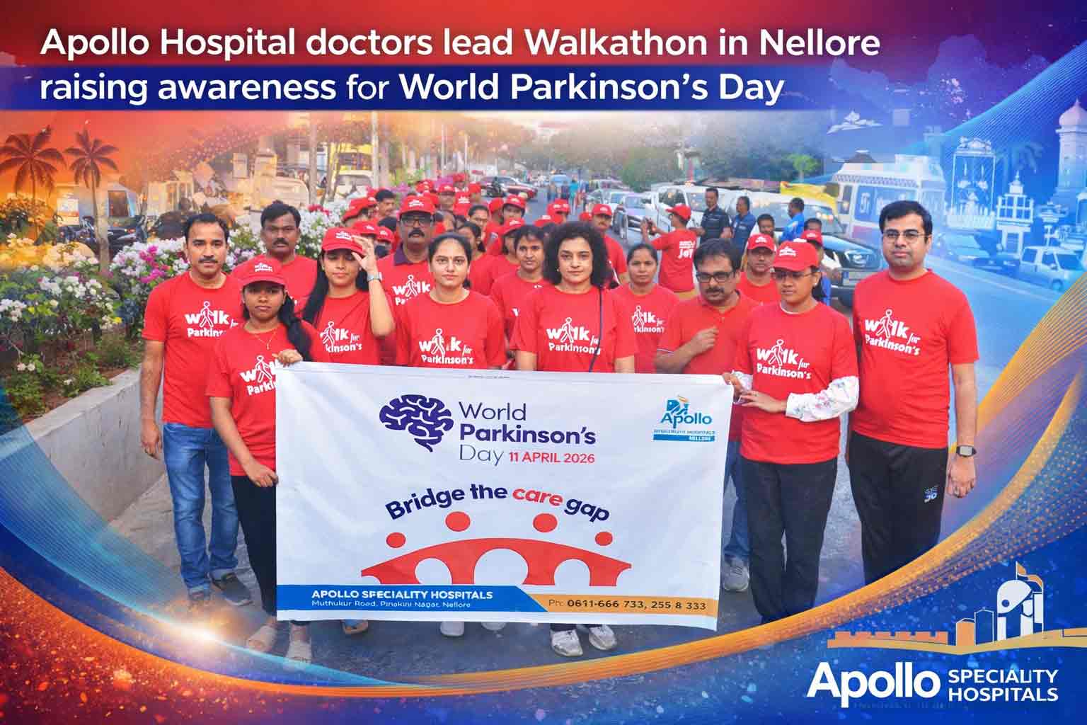 పార్కిన్సన్ రోగులకు అండగా ఉంటాం : అపోలో ఆధ్వర్యంలో వాకథాన్